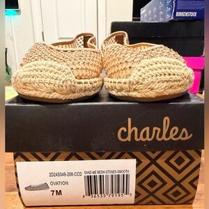 Charlies by Charles Sand Woven Slip-On Moccasins